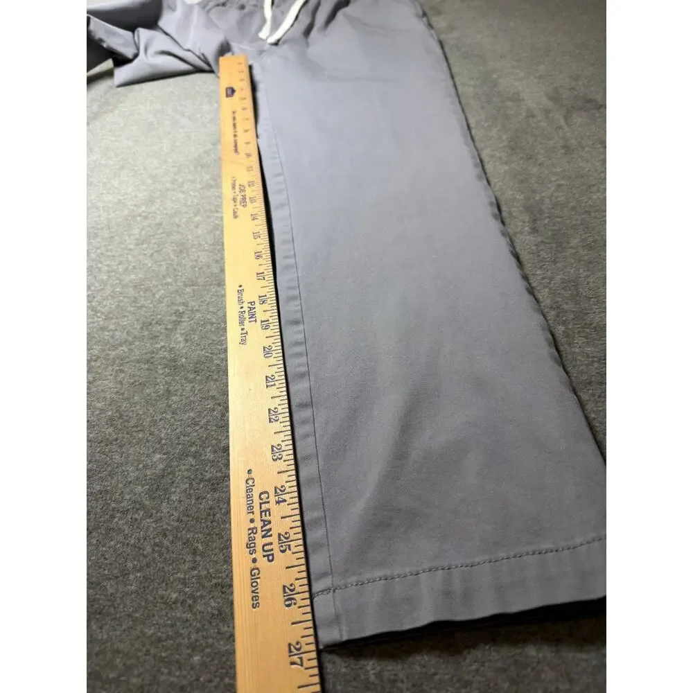 J. CREW Mens Small Gray Jogger Cordura Drawstring Chino Pants Taper Stretch